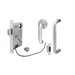 INOX PD97 Electrified Mortise Lock with PHIX31108ST Exterior Surface Pull & Interior X Series Lever