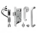 INOX PD97ES Electrified Mortise Lock, Auto-locking & Monitoring with Surface Pull