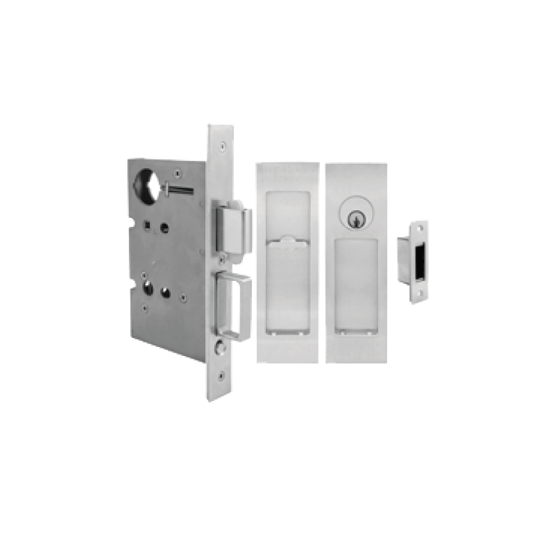 INOX PD8000 Interior Mortise Lockset w/ FH27 Linear Flush Pull