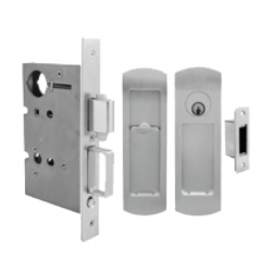 INOX PD8000 Interior Mortise Lockset w/ FH29 Arc Flush Pull & TT09 Thumbturn