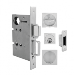 INOX PD8000 Interior Mortise Lockset w/ FH23 Urban Flush Pull & TT08 Thumbturn