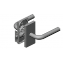 Unison-Inox SH 227L475 R CGY Stratus Interior Lockset With 4-1/2" (115mm) x 2-3/8" (60mm) Rose