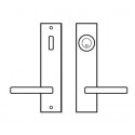 Karcher Design UEL18 Rhodos XL Tubular Entry Set w/ Escutcheon Plate, Lever/Lever