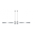 INOX ED93F-LBR3684PR Less Bottom Rod, 36" x 84" Fire Rated(Pair Only), Satin Stainless Steel