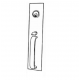 INOX EDTP10 Thumb Piece Escutcheons Plate Exit Device Trim, Finish-Satin Stainless Steel