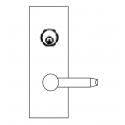 INOX ED93CES07 CVR Escutcheon Trim for ED93 with 07 Lever w/Mortise Cylinder, Satin Chrome