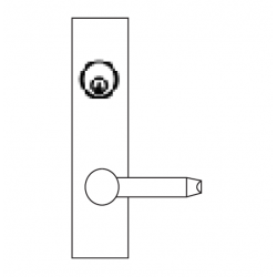 INOX ED93MES07 Mortise Escutcheon Trim for ED93 with Lever w/Mortise Cylinder Included,Satin Chrome