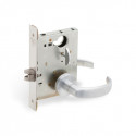 Schlage LV9044-OME-N-619 Series Grade 1 Mortise Levered Lock W/ Standard Knob/Lever & Escutcheon Trim, Non-Keyed Functions