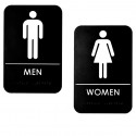 Alpine Industries ALPSGN-B Men'S And Women'S Restroom Signs