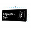 Alpine Industries ALPSGN-B 3" x 9" Employees Only Sign