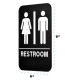Alpine Indsutries ALPSGN-1-5 6" x 9" Black and White Unisex Restroom Sign 5-Pack