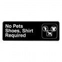 Alpine Industries ALPSGN-13 No Pets,Shoes,and Shirt Required Sign, 3"x9"