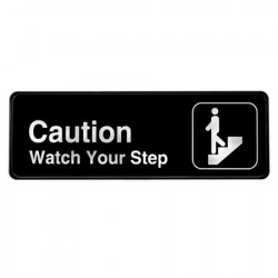 Alpine Industries ALPSGN-26 Caution - Watch your Step Sign, 3"x9"