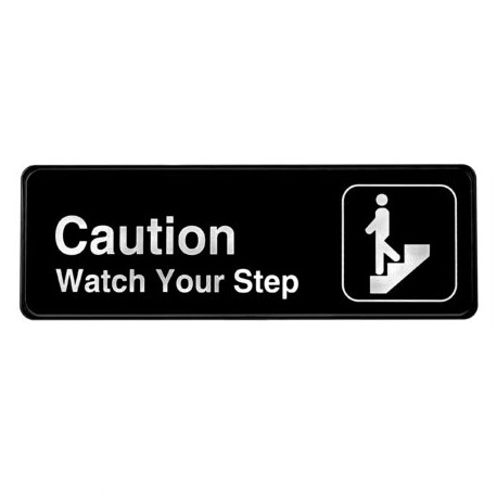 Alpine Industries ALPSGN-26 Caution - Watch your Step Sign, 3"x9"