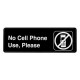 Alpine Industries ALPSGN-27 No Cell Phone Use, Please Sign, 3"x9"