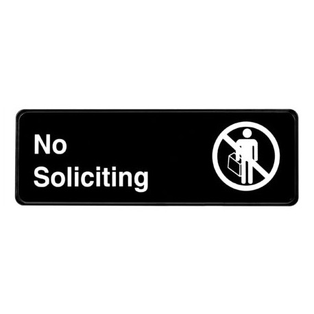 Alpine Industries ALPSGN-28 No Soliciting Sign, 3"x9"