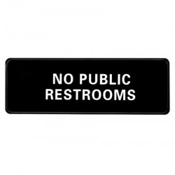 Alpine Industries ALPSGN-29 No Public Restrooms Sign, 3"x9"