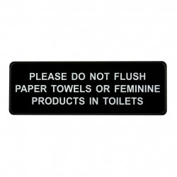 Alpine Indsutries ALPSGN-40 3" x 9" Please Do Not Flush Paper Towels or Feminine Products in Toilets Sign (2-Pack)