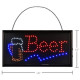 Alpine Industries ALP497-14 19" x 10" LED Rectangular Beer Sign with Two Display Modes