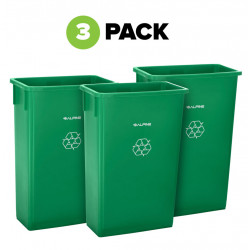 Alpine Industries ALP477-GRN-3 23 Gallon Slim Recyling/Trash Can,  Green, 3 PACK