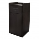  ALP476-BLK 40 Gallon Wood Receptacle Enclosure with Drop Hole and Tray Shelf