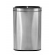 Alpine Industries ALP470-R-40L 40 L / 10.5 Gal Stainless Steel Slim Open Trash Can Dual Compartment, Brushed Stainless Steel
