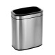 Alpine Industries ALP470 Stainless Steel Slim Open Trash Can, Brushed Stainless Steel