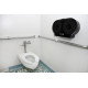 Alpine Indsutries ALP482-2-ECO-TBLK Transparent Black Double Jumbo Roll Toilet Paper Dispenser