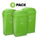 Alpine Indsutries ALP4778 23 Gallon Slim Trash Can, Finish-Lime Green, 3-Pack