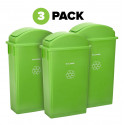  ALP4778-1-LGRN-3 23 Gallon Slim Trash Can, Finish-Lime Green, 3-Pack