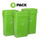 Alpine Indsutries ALP4778 23 Gallon Slim Trash Can, Finish-Lime Green, 3-Pack