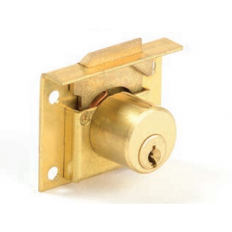 CCL 00125 0666 Drawer Lock, 7/8", Slam Latch, Pin Tumbler, Finish - Satin Brass