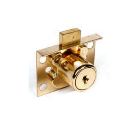 CCL 0015 2065 Drawer Lock, 7/8", Disc Tumbler, Finish - Satin Brass
