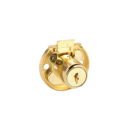 CCL 0269 2068 Drawer Lock, 7/8", Slam Latch, Disc Tumbler, Finish - Satin Brass
