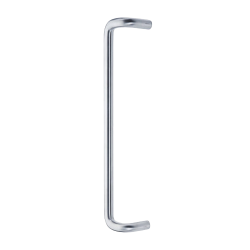 Modric 6598C 419x65x19mm Cranked Pull Handle 400mm Centres, Satin Stainless Steel
