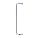  SS6598C 419x65x19mm Cranked Pull Handle 400mm Centres, Satin Stainless Steel