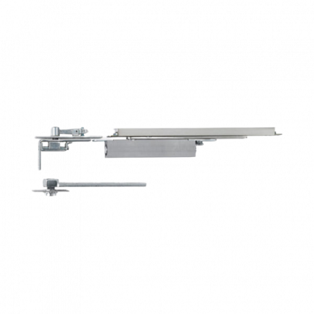 Modric 9135D Allgood Concealed Door Closer With Track, Satin Stainless Steel