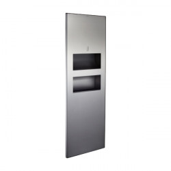 Modric SS2480 Recessed Paper Towel Dispenser and Bin Panel, Satin Stainless Steel