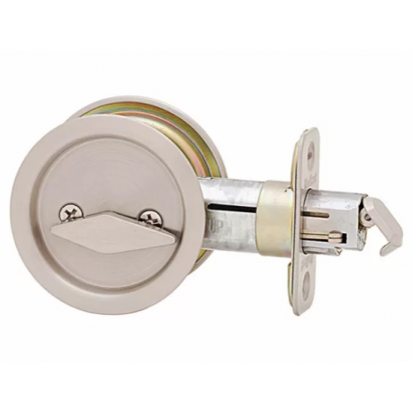 Kwikset 335 Round Pocket Door Lock, Function-Privacy