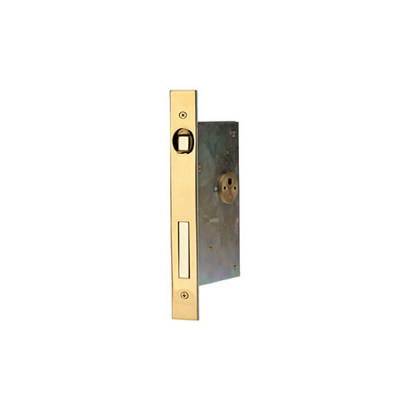 Von Morris 9202 Pocket Door Lock Edge Pull Without Logo, 605E Pvd Brass