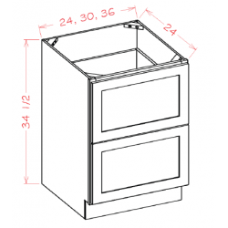 US Cabinet Depot 2DB Two Drawer Bases, Capital Collection