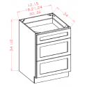  3DB30-SC Three Drawer Bases, Capital Collection