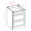  3DB30-SG Three Drawer Bases, Capital Collection