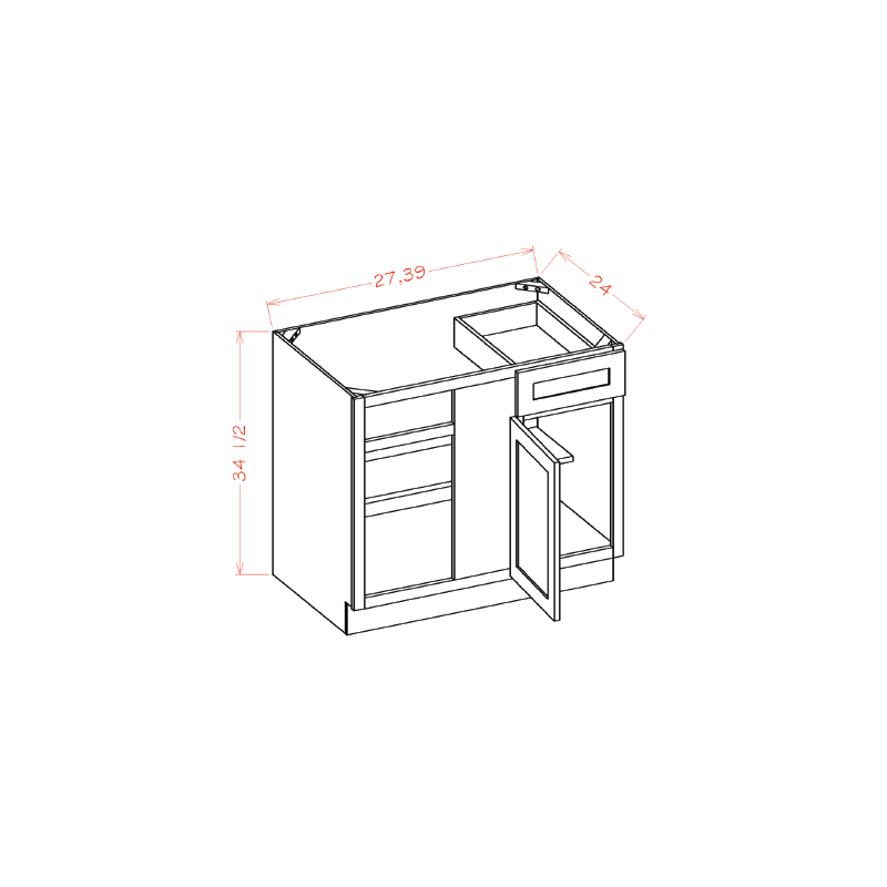 US Cabinet Depot BBC Blind Bases Corner Cabinets, Capital Collection