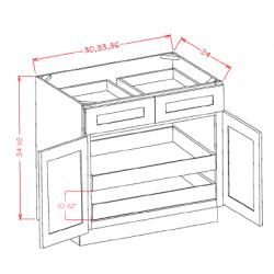 US Cabinet Depot B Double Rollout Shelf Base Kits, Capital Collection