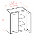  W2730-SD Double Door Wall Cabinets - 30"H, Capital Collection