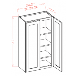 US Cabinet Depot W Double Door Wall Cabinets - 42"H, Capital Collection