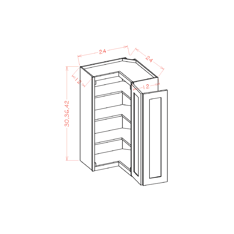 US Cabinet Depot WER Wall Easy Reach Corner Cabinets, Capital Collection