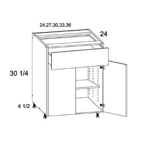 US Cabinet Depot B Altamax Two Door One Drawer Bases, Altaeuro