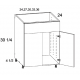 US Cabinets Depot SB Two Door with False Front Sink Bases, Altaeuro